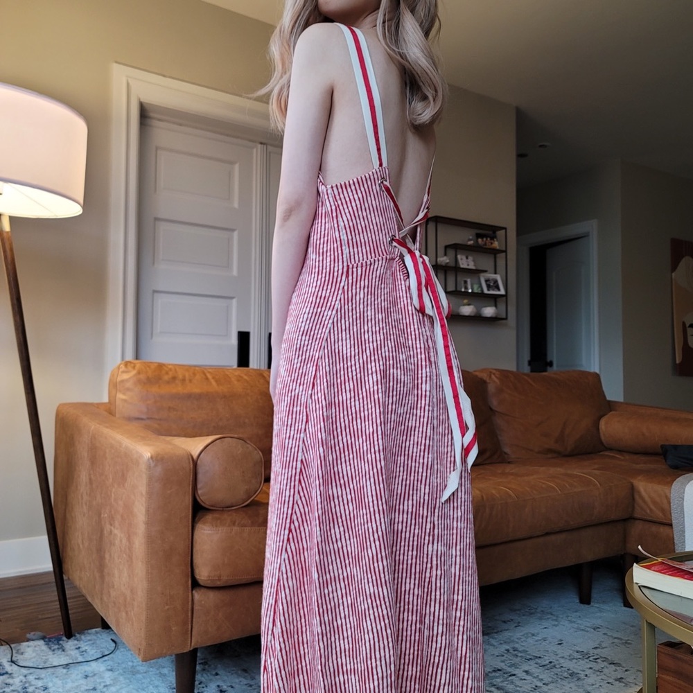 ‼️SOLD‼️ZARA Red Stripped Maxi Dress